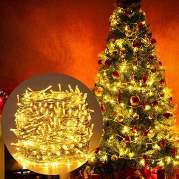200 LED Lichterkette Innen Warmweiß für Weihnachtsbaum Weihnachten Innen Zimmer 8 Funktiontyp-Memory-Verlaengerbar Weihnachtsbeleuchtung - 1