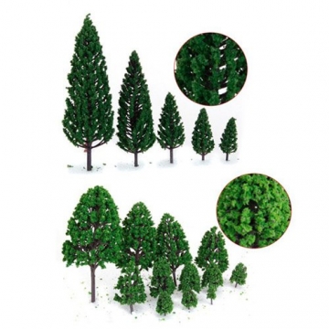 36pcs Gemischtes Bäume Modellbau (4 -16 cm), OrgMemory h0 Bäume, Tabletop Gelände, Spur n mit No Stände, Die Bäume stehen nicht selbständig - 2