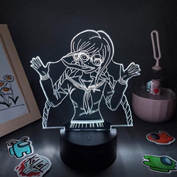 3D-Illusionslicht Led-Nachtlicht Toko Fukawa Anime Danganronpa Figur Spaß Geschenk Für Freund Spiel Schlafzimmer Nachttisch Lampe Dekor Kindergeburtstag Weihnachtsgeschenke - 4