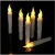 6 Stück LED Drahtlose Fernbedienung Kerzen，17,8 cm Flammenlose LED Stabkerzen Warmweiß Flame Flicker Kerzen 2*AA Batteriebetrieben,120+ Stunden Romantische Wachskerzen Kerzenlichter Leuchterkerzen - 3