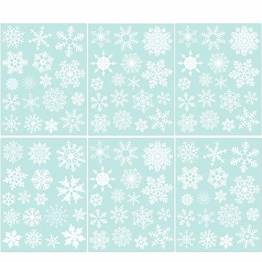 85 Fensterdeko Schneeflocken NICEXMAS Fensterbilder Schneeflocken(weiss) - Statisch Haftende PVC Aufkleber - 1