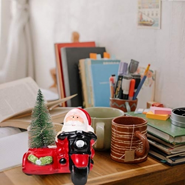 ABOOFAN Weihnachtsmann-Figuren Dekoration Tisch Deko Mittelstück Motorrad Baum LED Licht Zuhause Schlafzimmer Dekor Geschenk Spielzeug - 6