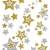 AVERY Zweckform Art. 52952 Fensterbilder Weihnachten Sterne gold/silber (selbstklebende Fenstersticker, Weihnachtsdeko für Fenster, Fensterfolie ablösbar, beglimmert) 1 Bogen mit 6 Fensteraufklebern - 1