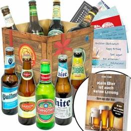 BIERE DER Welt Geschenk Box Männer + inkl Bierbuch + inkl Geschenkkarten + Bier Geschenke + Geburtstags Geschenke - 1