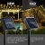 BrizLabs Solar Lichterkette Aussen 60 LED Warmweiß Kristall Kugeln Lichterkette 13.8M 8 Modi Wasserdicht Solarbetriebene Weihnachtsbeleuchtung Innen für Garten Terrasse Bäume Hof Haus Partys - 3
