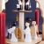 Brubaker 2-stöckige Weihnachtspyramide aus Holz - 30 cm - Krippenszene mit Jesuskind Maria und Josef, Engeln und Sternsingern - 3