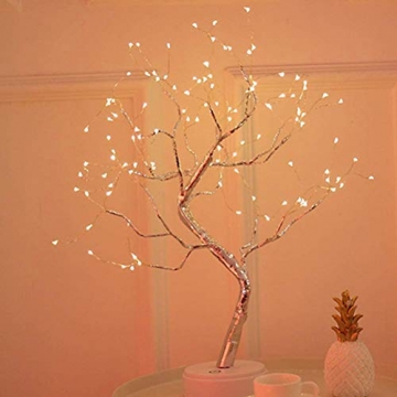 Bsopem Kirschblüten-Baum-Licht, USB-Weihnachtsbaum-LED-Zweig-Licht, DIY-Bonsai-Baum-Lampe, Schreibtisch-Nachtlicht mit Touch-Schalter, Weihnachtsdekoration, Licht für Schlafzimmer(50 cm) - 2