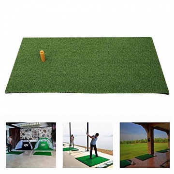 BYARSS Golf Treffer Matte Indoor Outdoor Golf Swing Praxis Grasmatten mit Gummi-Golf-T-Stück - 3