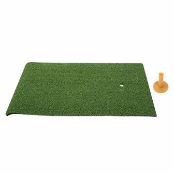 BYARSS Golf Treffer Matte Indoor Outdoor Golf Swing Praxis Grasmatten mit Gummi-Golf-T-Stück - 1