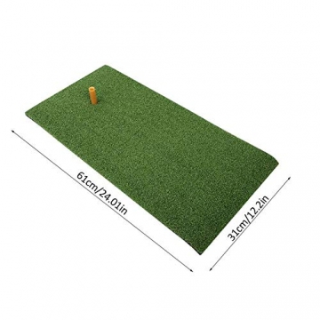 BYARSS Golf Treffer Matte Indoor Outdoor Golf Swing Praxis Grasmatten mit Gummi-Golf-T-Stück - 8