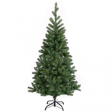 Casaria Weihnachtsbaum 140 cm LED Lichterkette Edeltanne Ständer künstlicher Tannenbaum Christbaum Weihnachten PE Grün - 8