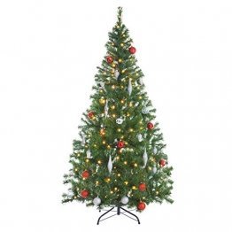 Casaria Weihnachtsbaum 150 bis 180 cm Ständer LED Lichterkette künstlicher Tannenbaum Weihnachten Baum PVC Grün 150 cm - 1