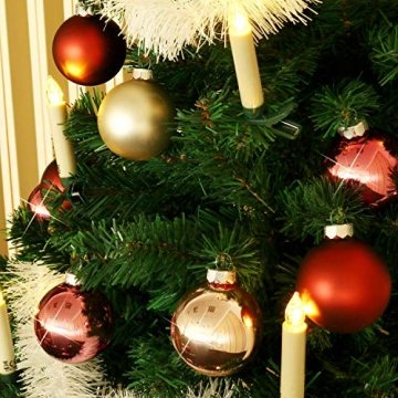 com-four® 24x Weihnachtskugeln, Christbaumkugeln aus echtem Glas für Weihnachten, Baumschmuck für den Christbaum, Ø 6 cm - 3