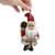 com-four® 2X Weihnachtsmannfigur zum Aufhängen aus Kunststoff, mit Jutesack, Filzmantel und Glöckchen an der Mütze - 2