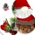 com-four® Weihnachtsmannfigur Größe XL, winterliche Santa Claus-Figur mit Tannenzapfenkörper, weihnachtliche Dekoration, hinreißende Tischdeko zur Adventszeit (Santa XL rot grün) - 4
