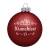 Deitert Weihnachtskugel mit Wunschtext Gravur, Ø 8cm, Personalisierte Christbaumkugel aus Glas (matt), Individueller Weihnachtsbaumschmuck Namen oder Spruch, Rot - 1