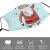 DKISEE Fashion Unisex Staubmaske mit Filterelement, verstellbare Gesichtsmaske mit Ohrschlaufen, Outdoor-Schutzmaske (süßer Weihnachtsmann-Figur, lächelnd und Spruch hoch) - 3