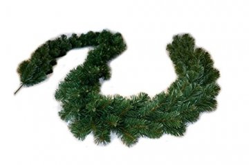 FKL Weihnachtsgirlande Dicke Tannengirlande Weihnachtsdeko Grüne Tannenzweige 300cm (280 Spitzen) - 1