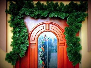 Geodezja Lublin Dekorative Weihnachtsgirlande, künstlich, grün, 3m / 6m / 9m, dekorative Weihnachtsgirlande (6m) - 6