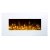 GLOW FIRE Elektrokamin mit Heizung, Wandkamin mit LED | Künstliches Feuer mit zuschaltbarem Heizlüfter: 750/1500 W | Fernbedienung (Größe M - 110 cm, Weiß) - 3