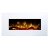 GLOW FIRE Elektrokamin mit Heizung, Wandkamin mit LED | Künstliches Feuer mit zuschaltbarem Heizlüfter: 750/1500 W | Fernbedienung (Größe M - 110 cm, Weiß) - 1