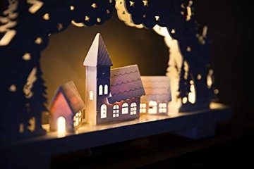 HEITMANN DECO LED-Lichterbogen aus Holz - Stimmungsleuchter - Schwibbogen - beleuchtete Weihnachtsdeko - weiß - für innen - 2