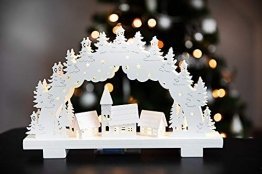 HEITMANN DECO LED-Lichterbogen aus Holz - Stimmungsleuchter - Schwibbogen - beleuchtete Weihnachtsdeko - weiß - für innen - 1