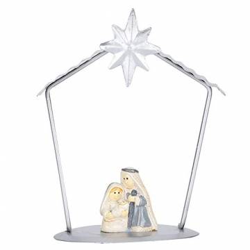 HERCHR 4,5 x 5,5 Zoll Krippe Serie Ornament, Krippe Figuren mit Harz Weihnachtsschmuck Dekoration Morning Star Shine Crafts - 1