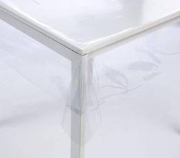 Ilkadim Tischdecke transparent 140cm breit, Meterware 0.2mm stark, Tischfolie durchsichtig, abwaschbar (140 x 400cm) - 1