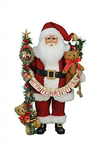 Karen Didion Originals beleuchtete Weihnachtsmann-Figur, 50,8 cm, handgefertigt, Weihnachtsdekoration und Sammlerstücke - 1