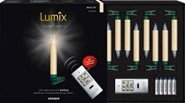 Krinner Lumix Elfenbein LUMIX Superlight, kabellose Power LED Christbaumkerzen 10er Basis-Set (In-& Outdoor IP44), ABS Kunststoff, 1.7 x 1.7 x 12.5 cm, 74422 - 1