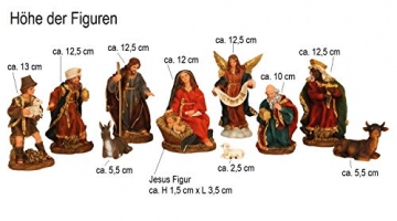 Krippenfiguren 11 teiliges Set Krippe Figuren Größe bis 13 cm - 2