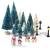 KUUQA 31 PCS Mini Weihnachtsbaum Modell Schnee Frost Bäume Flasche Pinsel Bäume Kunststoff Winter Schnee Ornamente Tabletop Modell Bäume für Weihnachten Party DIY Wohnkultur Tischdekoration - 1