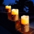 Led Kerzen, Flammenlose Kerzen Fernbedienung mit Timerfunktion, Größe 10cm, 12,5cm,15cm Hoch, 7,5 cm Durchmesser, Realistisch Flackernde Led-Flammen aus Echtwachs in Elfenbeinfarbe - 3
