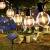 Lichterkette Außen, FOCHEA Lichterkette Glühbirnen 5.5m 10er LED Solar Lichterkette Außen Globe Birnen Lichterkette Garten 4 Modi für Patio Party Aussen Warmweiß - 1