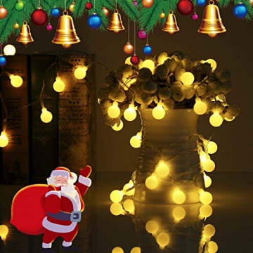 Lichterkette strombetrieben B-right 100 LED Globe Lichterkette, Lichterkette warmweiß, Innen und Außen Lichterkette glühbirne Fernbedienung, Lichterkette für Weihnachten Hochzeit Party Weihnachtsbaum - 3
