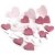 Logbuch-Verlag 29 kleine Herzen rosa pink weiß aus Holz 2,5-6,5 cm - Streudeko Streuteile Deko Tischdeko zum Streuen Geburtstag Mädchen Taufe Hochzeit - 1