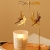 Luxshiny Teelicht Karussell Weihnachten Teelichthalter Gold Rotierender Kerzenhalter Metall Kerzenständer Fee Anhänger mit Tablett Tischdeko Votiv Advent Deko - 4