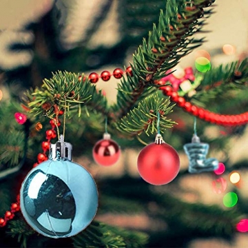 MEISHANG 30PCS Weihnachtskugeln,Kunststoff Christbaumkugeln,Weihnachtsbaum Bälle Dekorationen,Weihnachtskugeln Ornamente,Weihnachtsbaumschmuck,Weihnachtsbaum Dekoration - 5