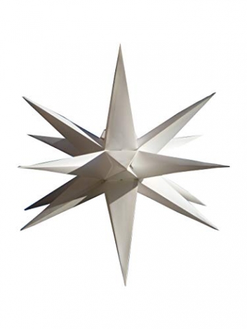 Mit LED Außenstern Stern Outdoor weiss - beleuchteter Stern 55-60 cm Weihnachtsstern Leuchtstern Faltstern mit Leuchtmittel LED (StaRt-NDL-DUH-E14-C3,5W) - 2