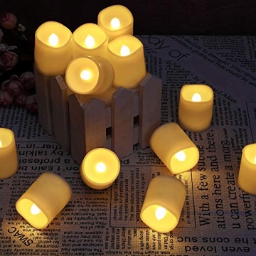 Monzana LED Kerzen mit Fernbedienung Timerfunktion Dimmbar Flammenlose Flackernde Teelichter 12 Stück Batteriebetrieben - 2