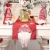 Nwn Weihnachten Tischläufer 3D-Weihnachtsmann Reusable Tischdecke Tischset Weihnachtsdekoration, 70.86 * 12.99 in (Color : Red) - 3