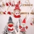 O-Kinee Weihnachtswichtel aus Holz, 6er Set Strick Baumanhänger Weihnachtsanhänger, Weihnachtsbaumschmuck Weihnachten Schmuck Deko Niedlich Weihnachtspuppe 8 cm in Geschenkbox - 4
