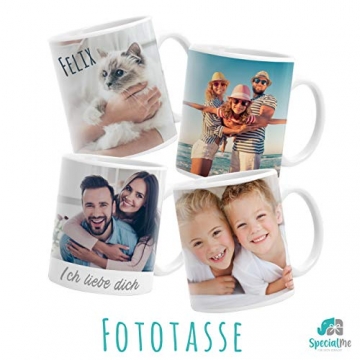SpecialMe® personalisierte Fototasse mit eigenem Foto persönliches Geschenk Kaffeetasse mit Bild selbst gestalten inner-navy Keramik-Tasse - 5