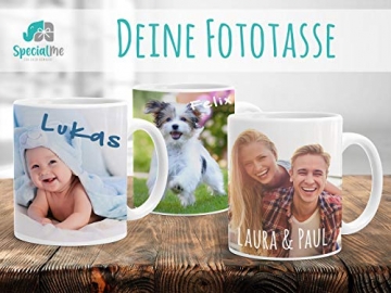 SpecialMe® personalisierte Fototasse mit eigenem Foto persönliches Geschenk Kaffeetasse mit Bild selbst gestalten inner-navy Keramik-Tasse - 6