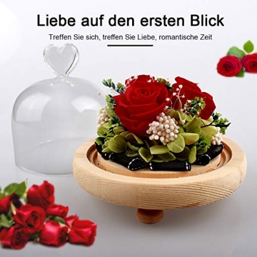 StillCool Ewige Rose, handgemachte frische Blume Rose mit schönen kreativen Herzen Design EIN Geschenk für Valentinstag Muttertag Weihnachten Jubiläum Geburtstag Thanksgiving - 3