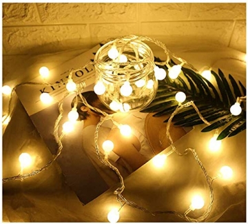 SUPERKIT Globe Lichterkette Warmweiß Außen/Innen LED lichterkette Warmweiß 40LED Außenlichterkette Wasserdicht Beleuchtung Weihnachtsbeleuchtung für Weihnachten Halloween Hochzeit 6M - 7