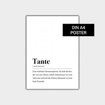 Tante Definition: DIN A4 Poster - 6