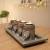 Teelichthalter-Set Holz Tablett Landhaus Tischdekoration Windlicht Weihnachtsdekoration innen - 1