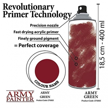 The Army Painter | Colour Primer - Army Green | 400ml | Acryl-Spray | Grundierung | für Modellmalerei - 3